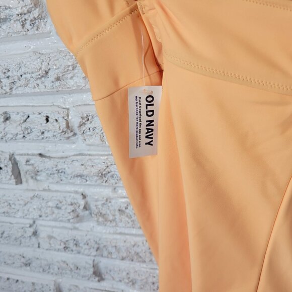 Old Navy Womens Swimsuit Extra Large One Piece Orange Lined Criss Cross ORA12E - Picture 8 of 13